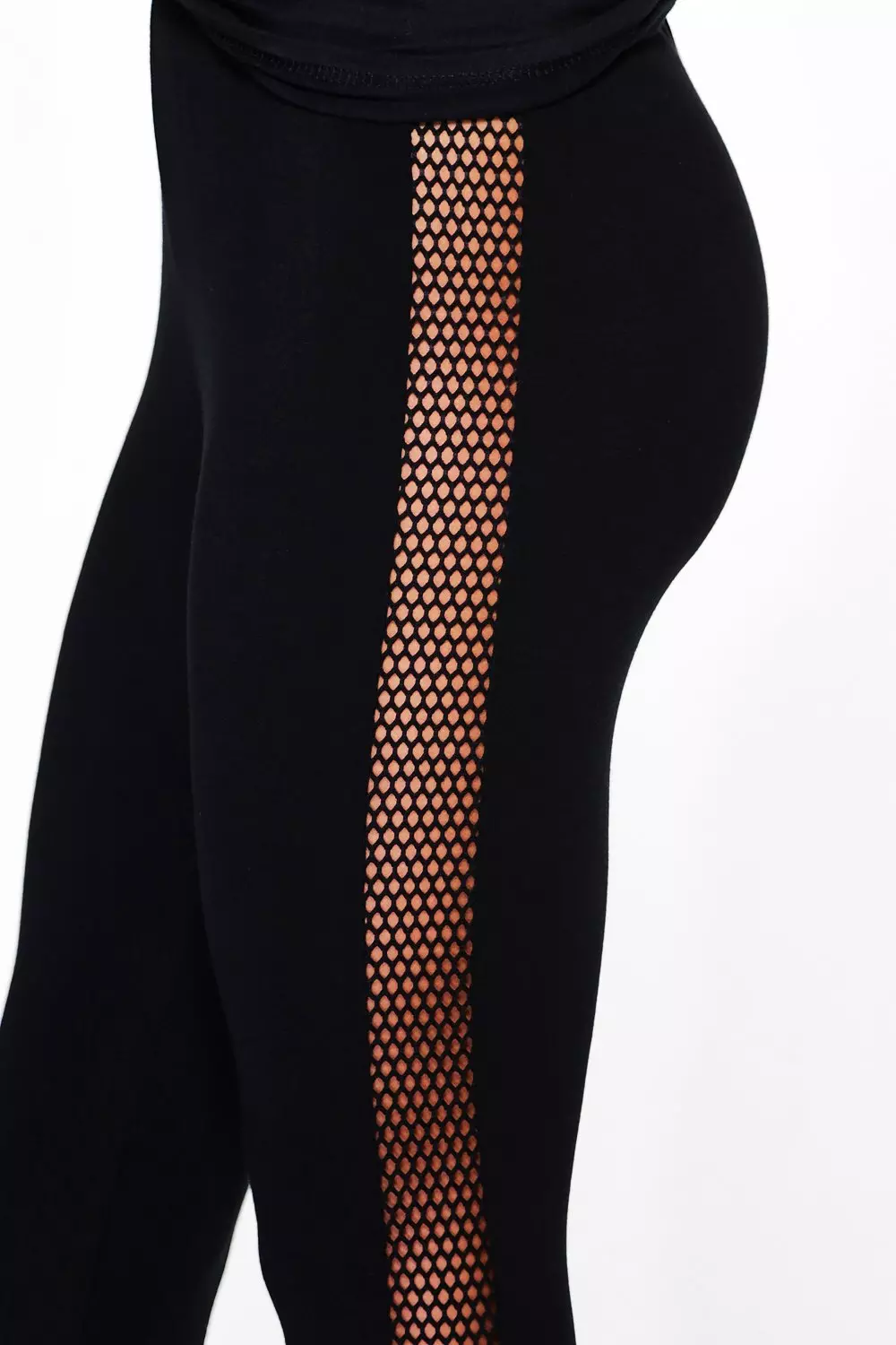 Fishnet panel leggings hotsell