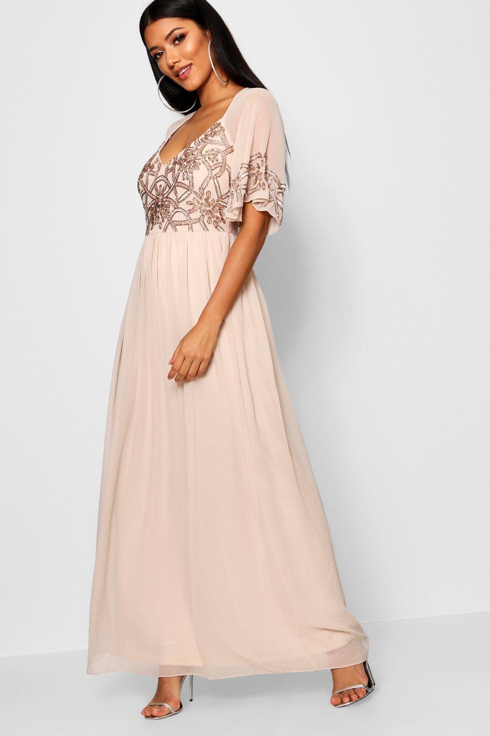 boohoo embellished maxi dress