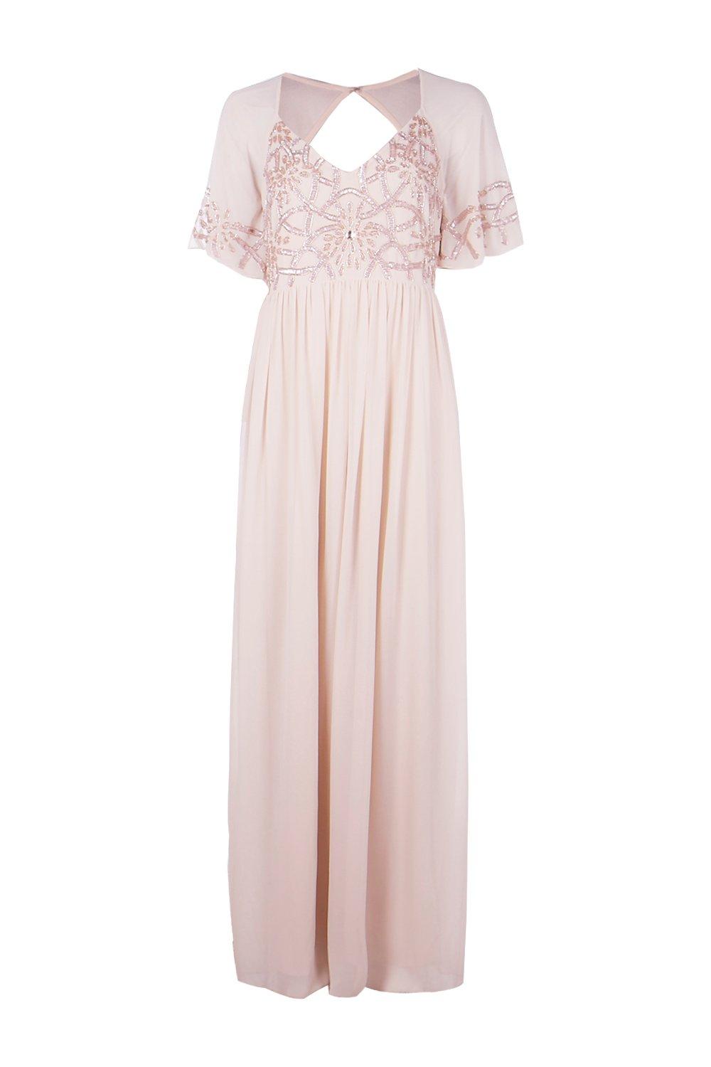 boutique embellished top maxi dress