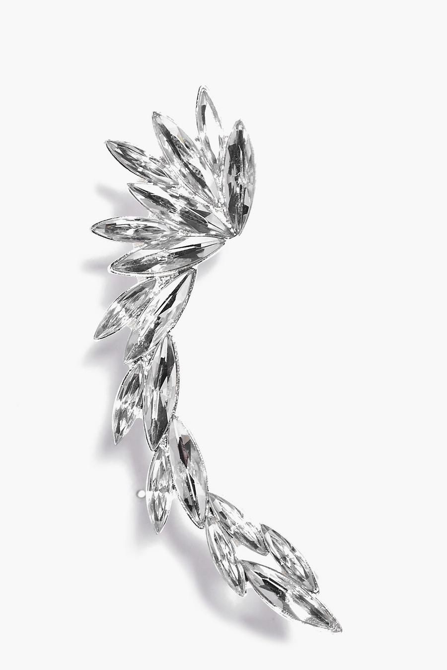 Silver Ear cuff i strass image number 1
