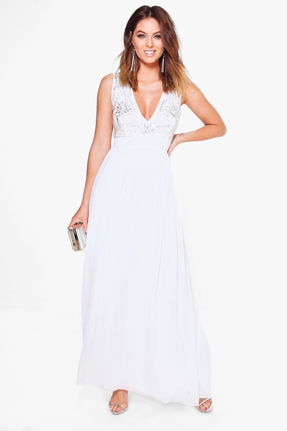 boohoo embellished maxi dress