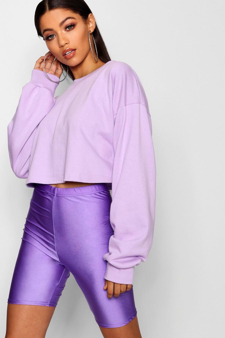 Kurzes Oversize Sweatshirt, Lilac image number 1