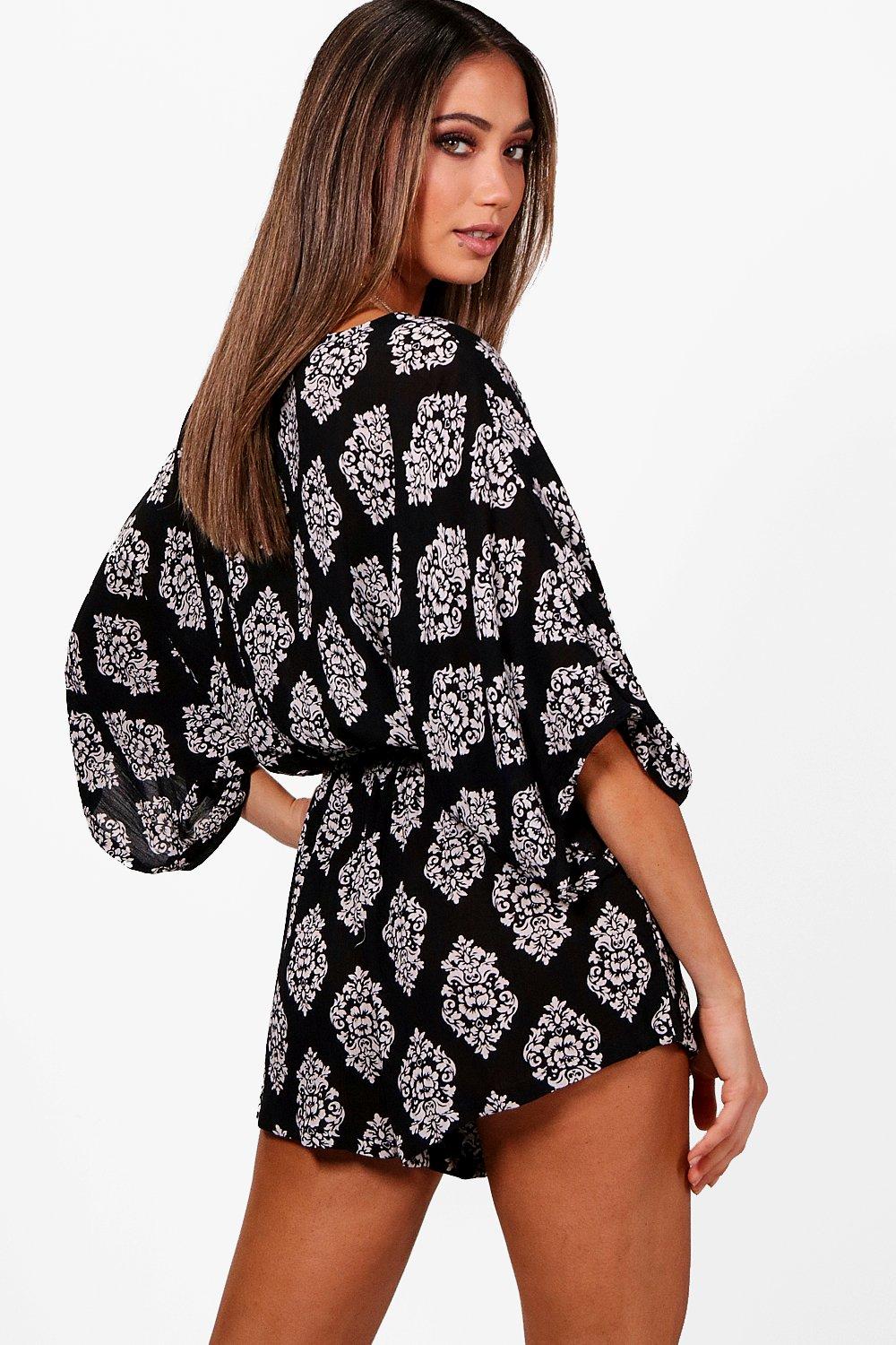 black batwing playsuit