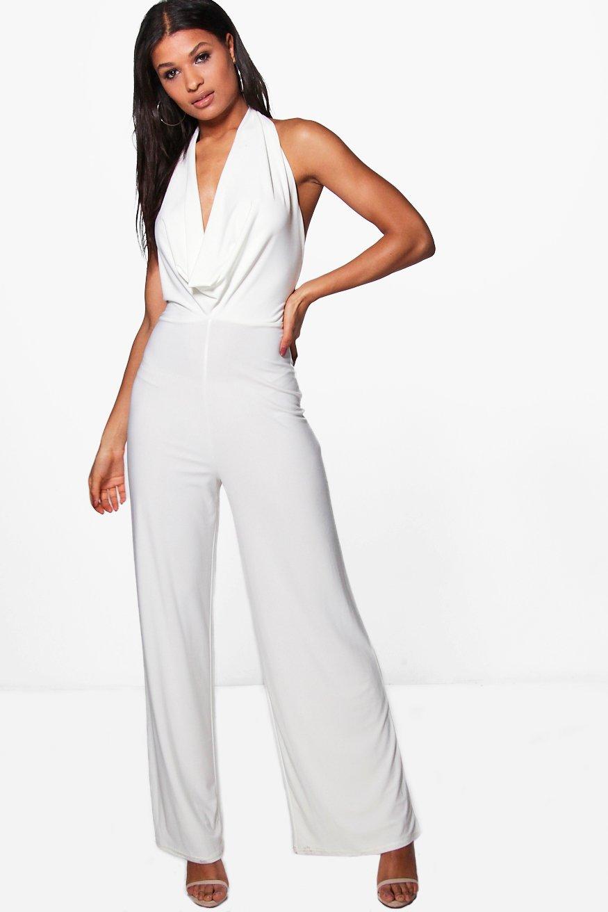 cowl neck jumpsuit