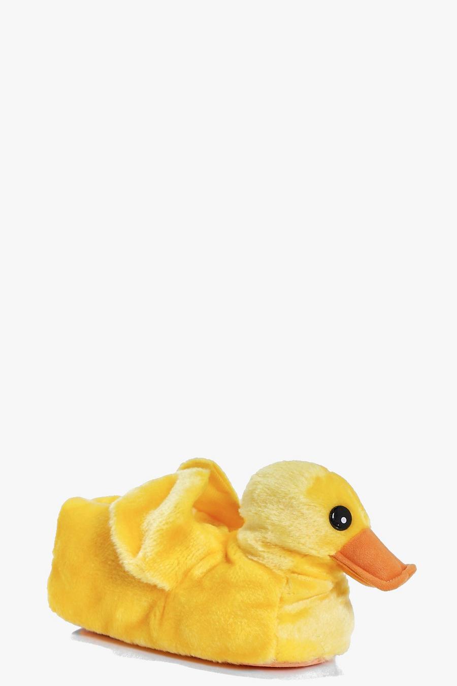 Yellow gul Hollie Duckling Fleece Novelty Slippers image number 1