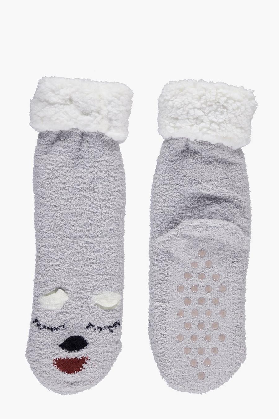 eliza chaussons chaussettes ultra-doux chat endormi image number 1