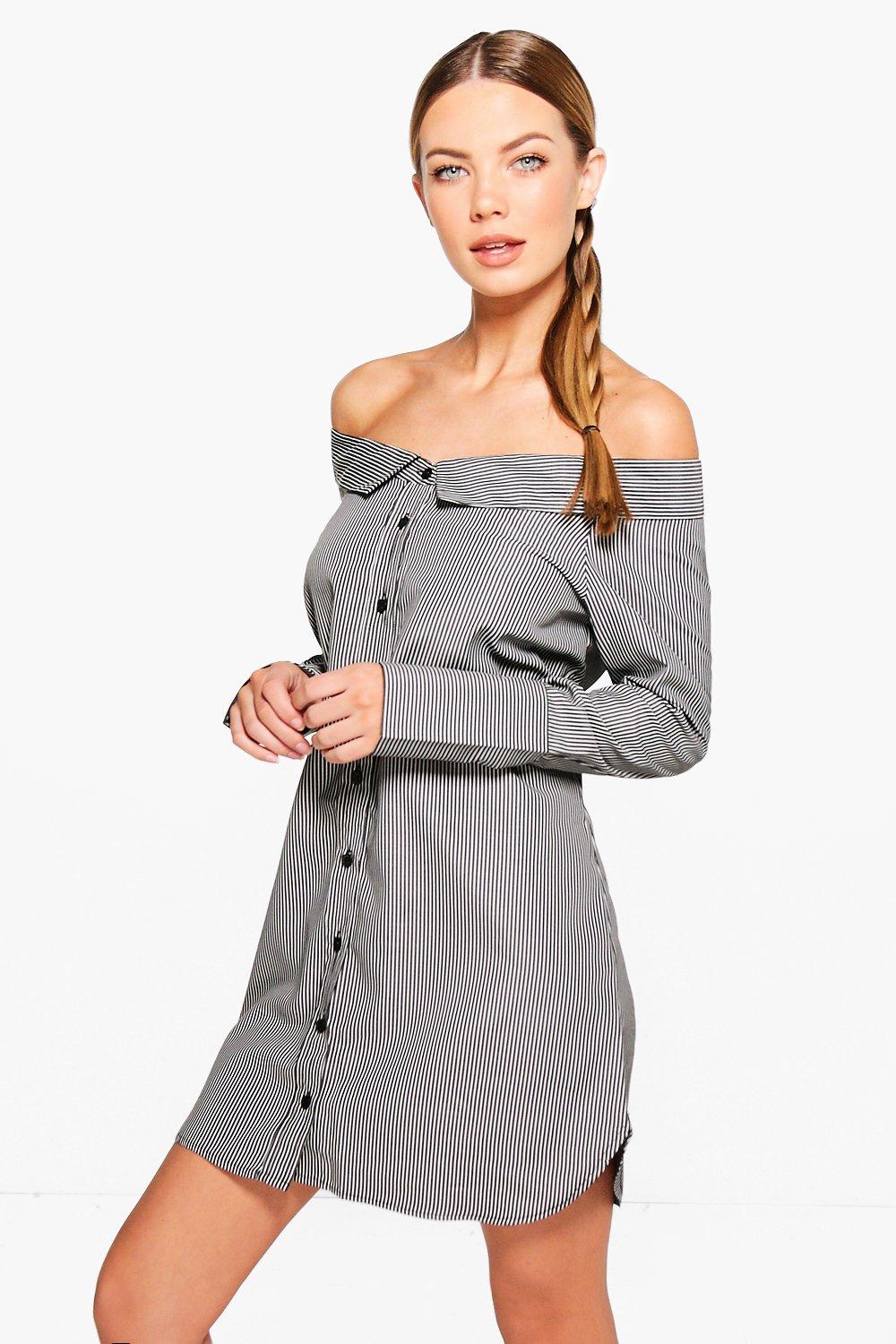 off shoulder tshirt dress