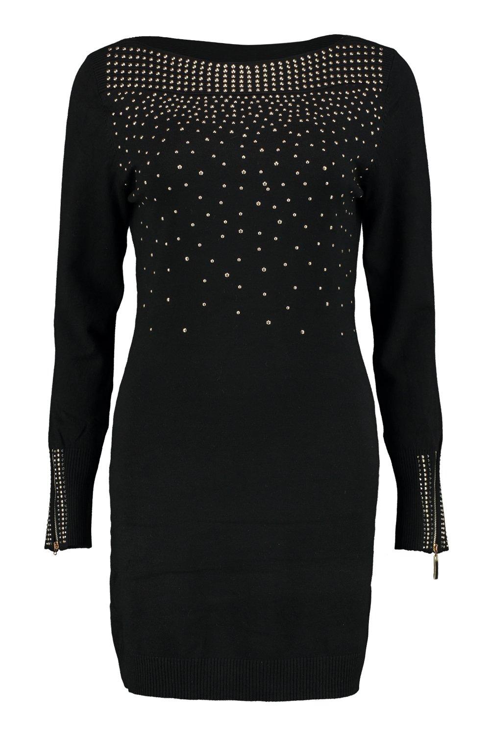 studded jumper dress