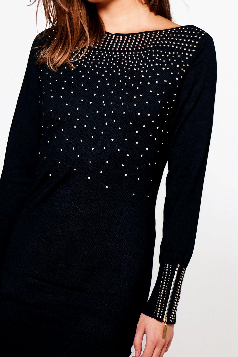 studded jumper dress