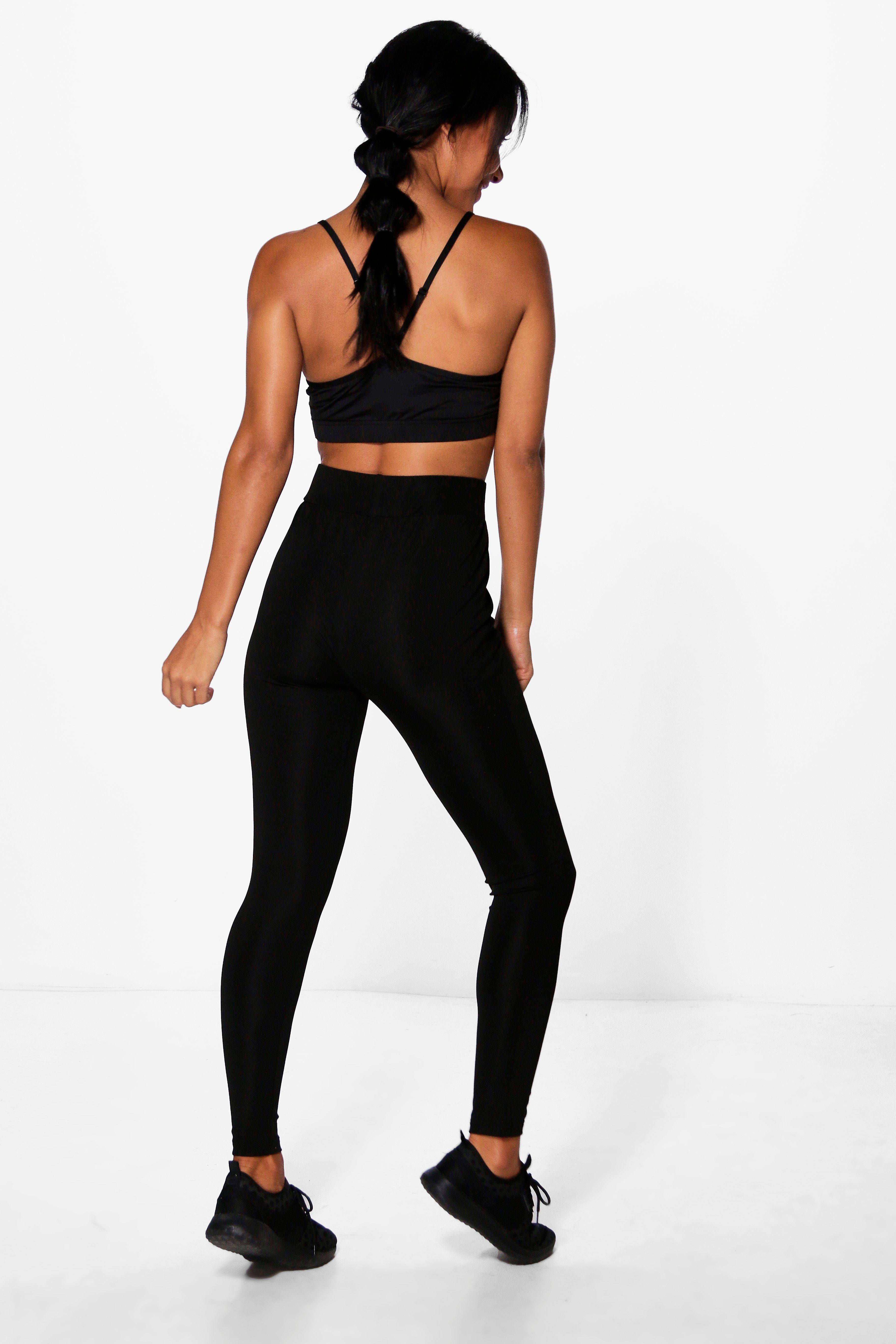 Women's Fit Waisted Running Leggings Boohoo UK