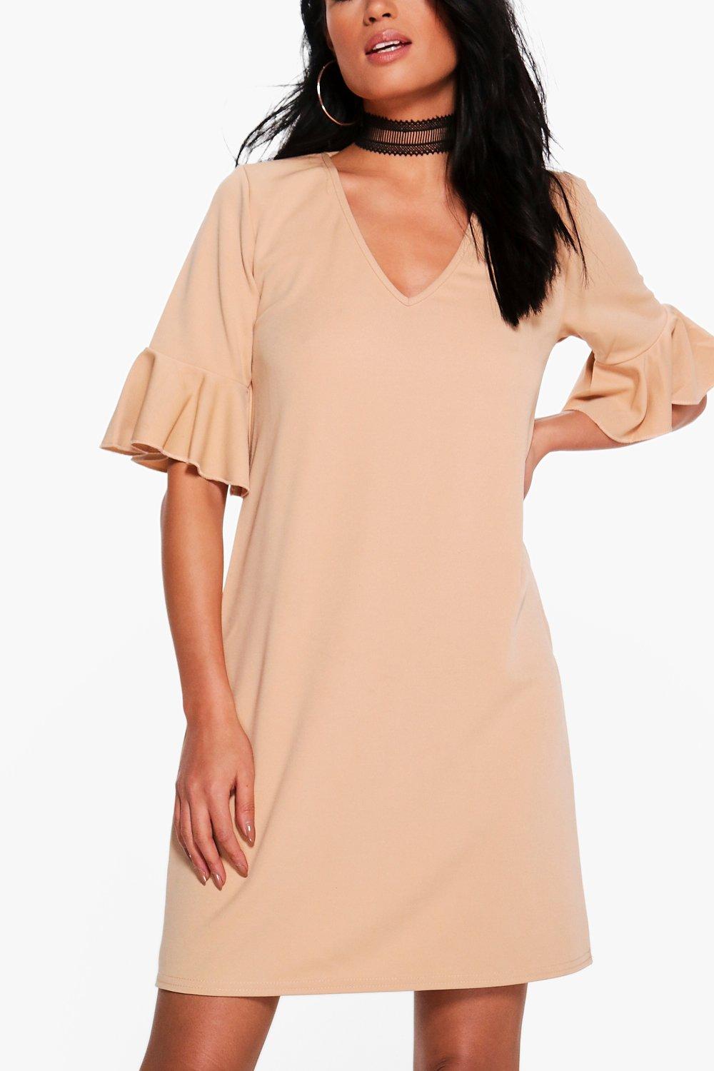 Bell sleeve shift sales dress