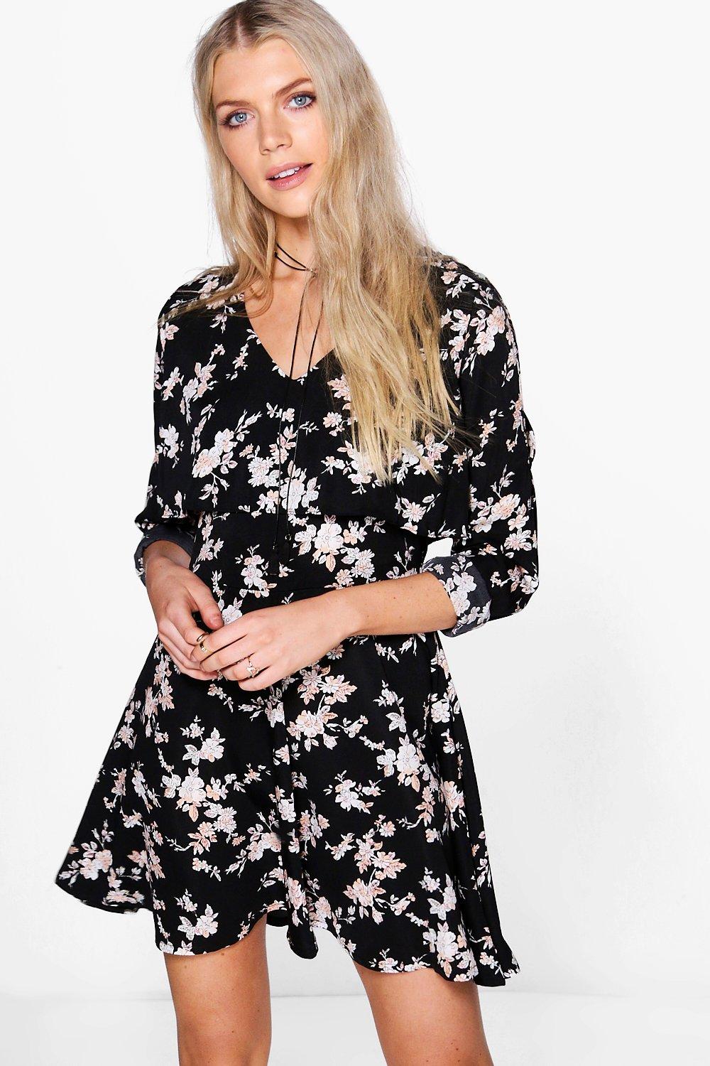 boohoo split sleeve dress