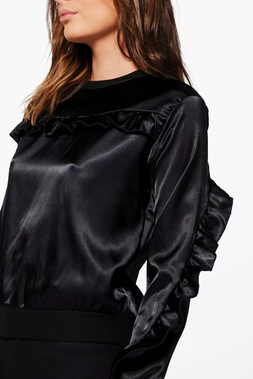 Satin sweatshirt cheap