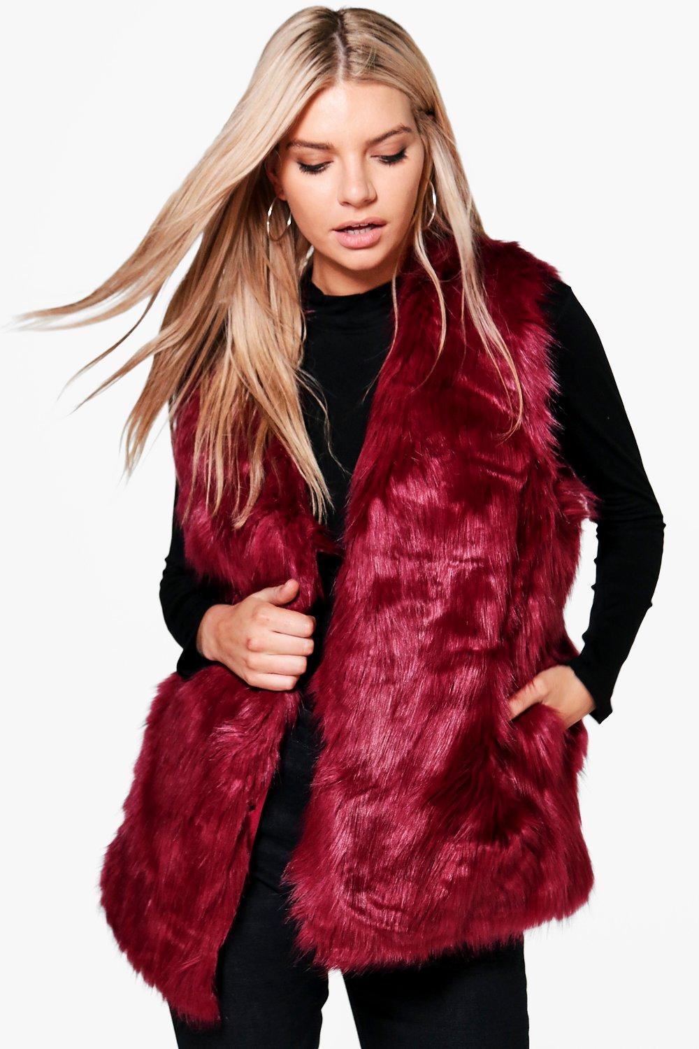 Wine fur gilet sales