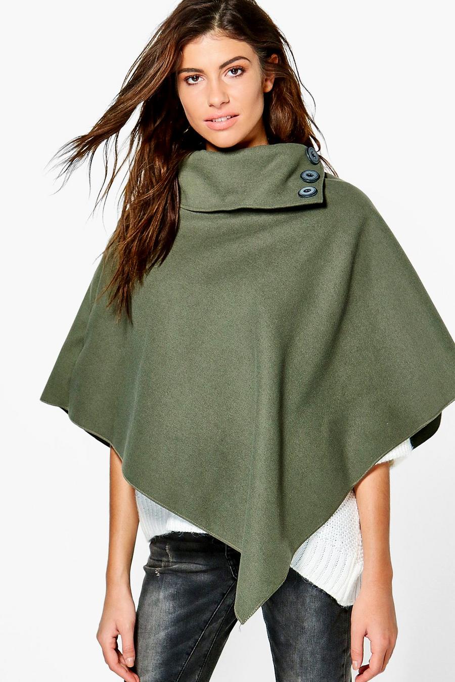 Khaki Cape With Buttons image number 1