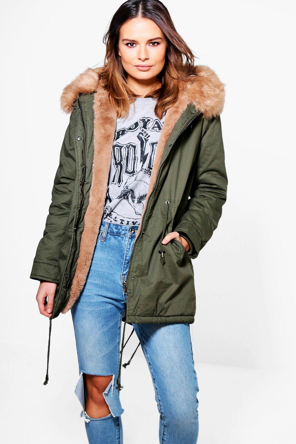 fur lined hooded parka