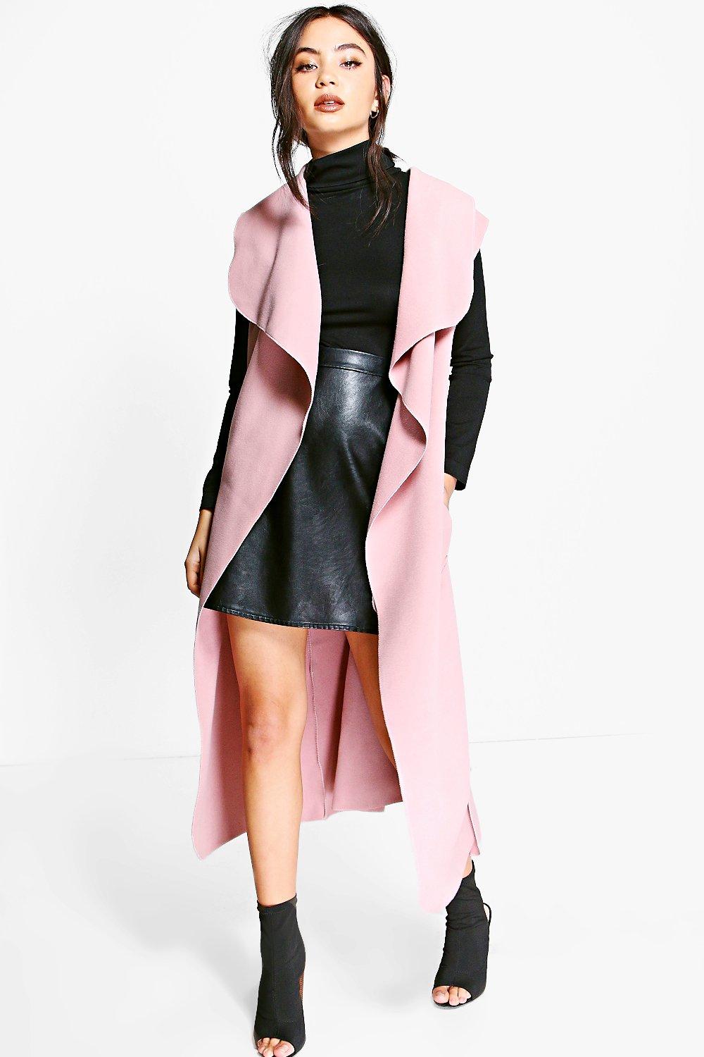 waterfall coat sleeveless