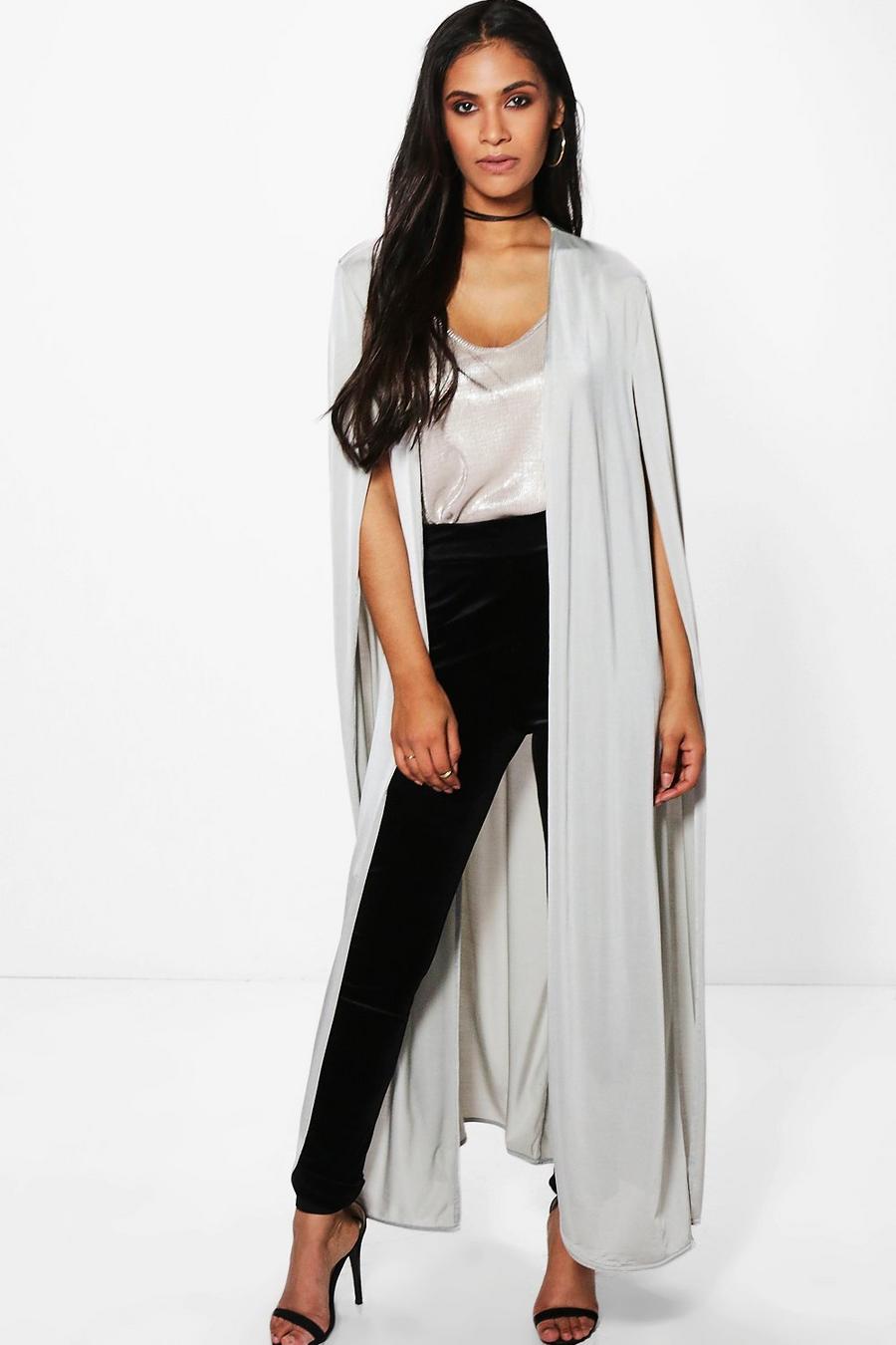 Silver Maisie Maxi Slinky Cape image number 1