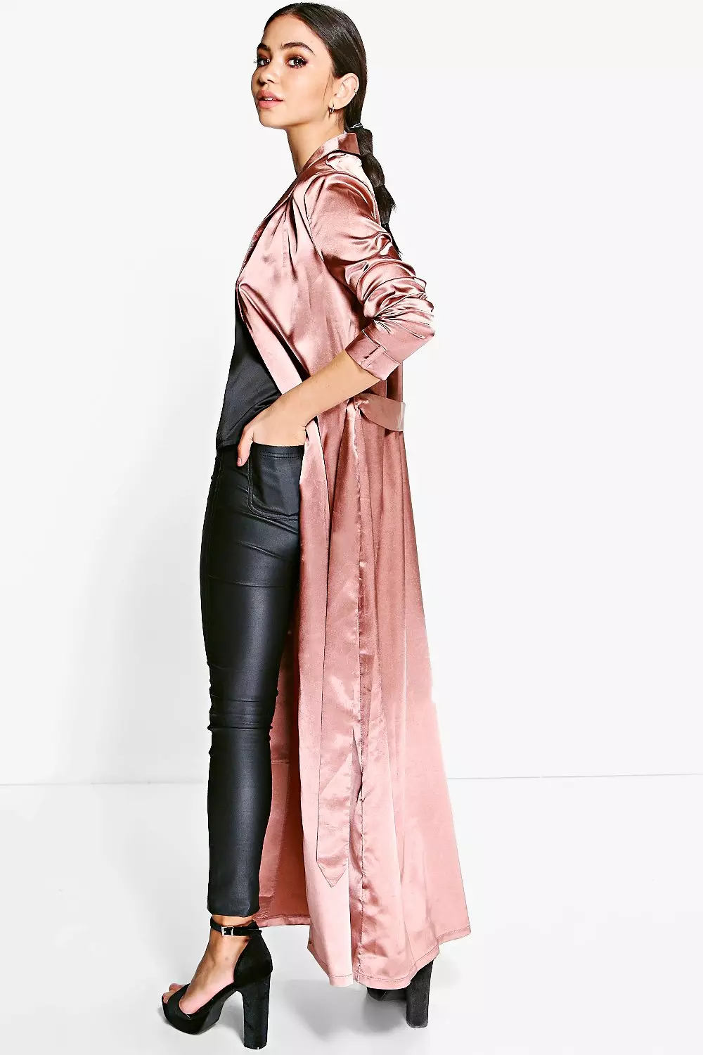 Pink satin duster sale