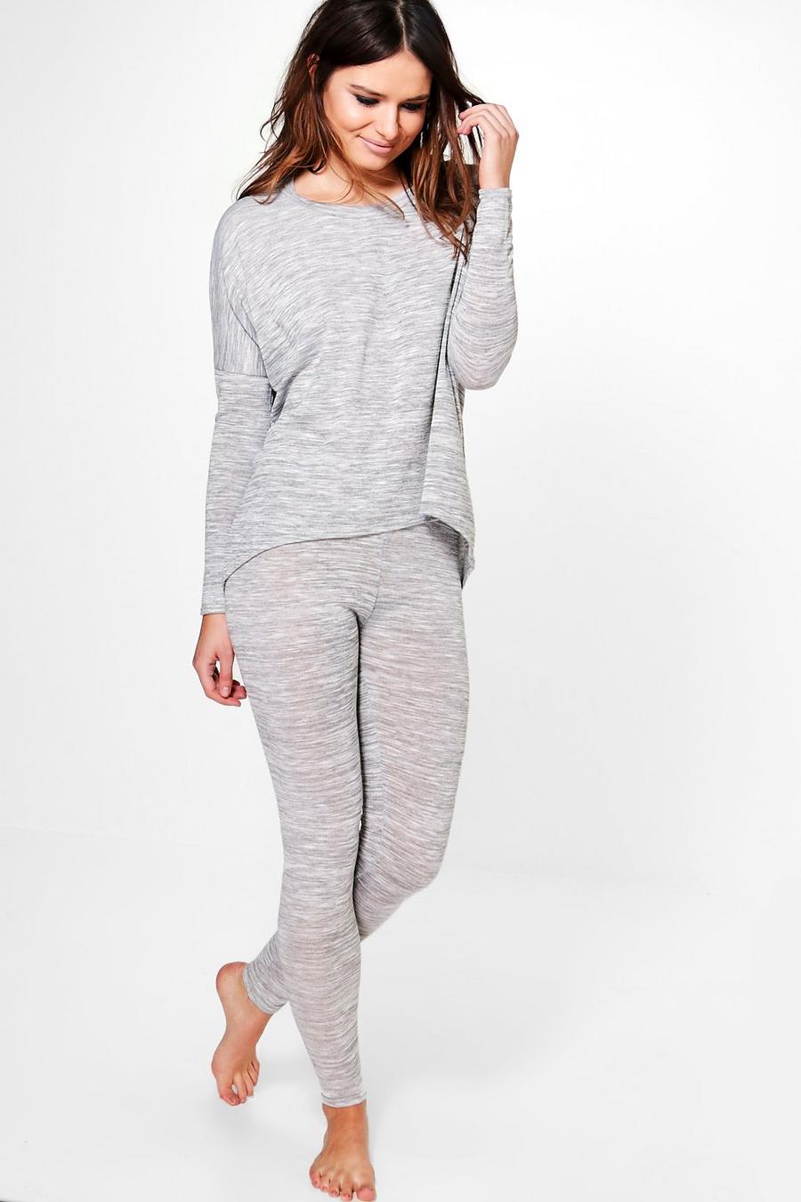 Grey Abigail Oversized Sweater & Leggings Loungewear Set image number 1