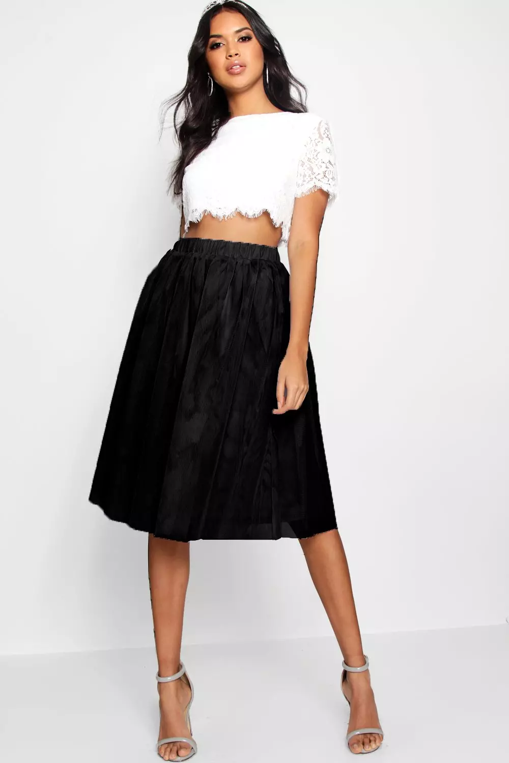 Black lace tulle clearance skirt