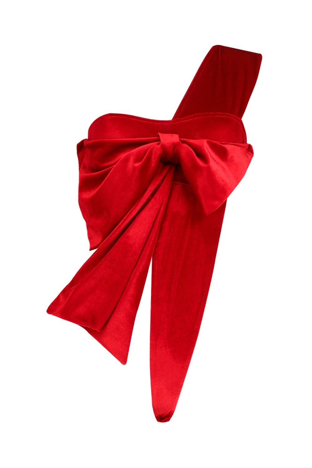 Women's Red Velvet Wrap Me Up Bow