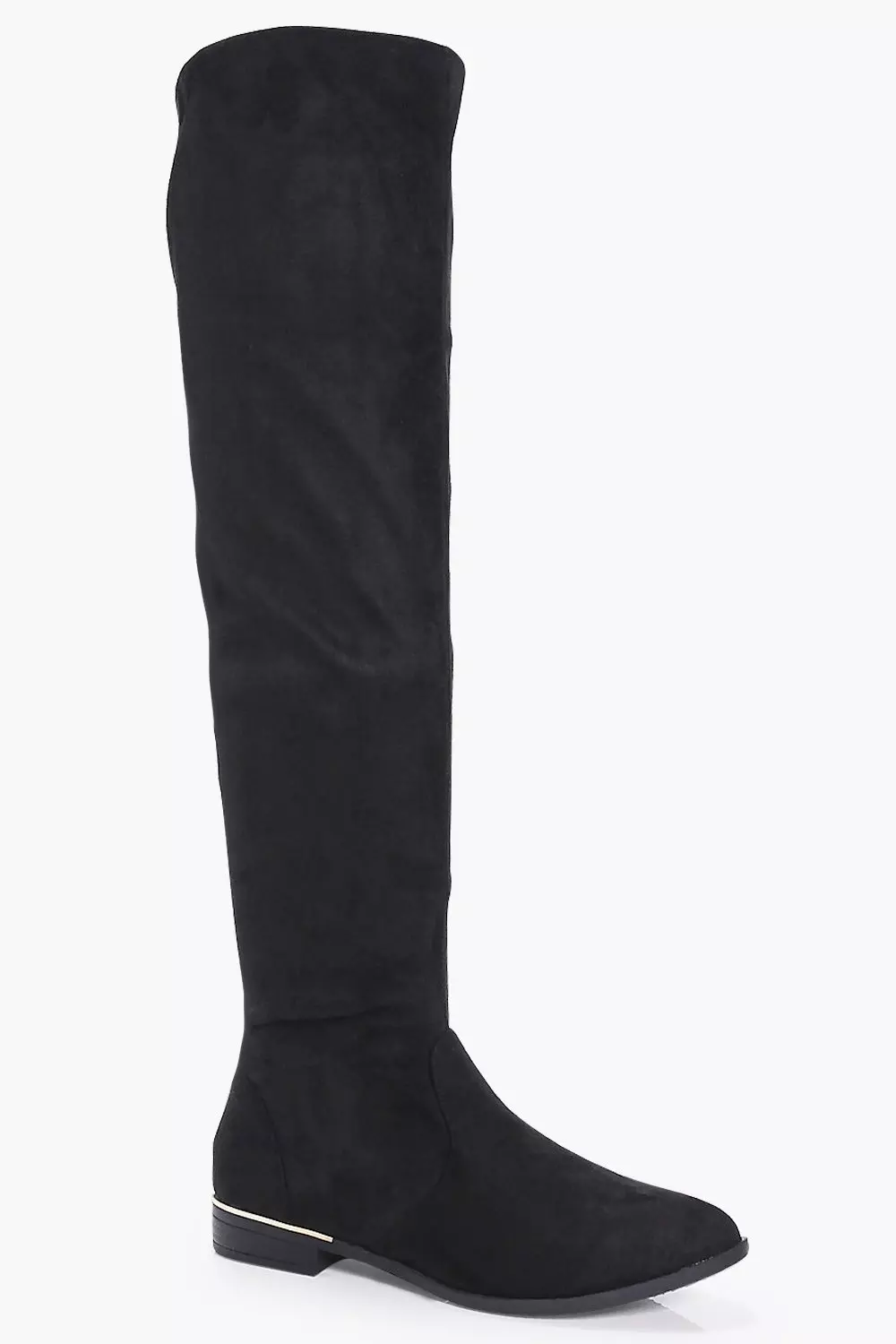 Knee high boots with gold trim hotsell