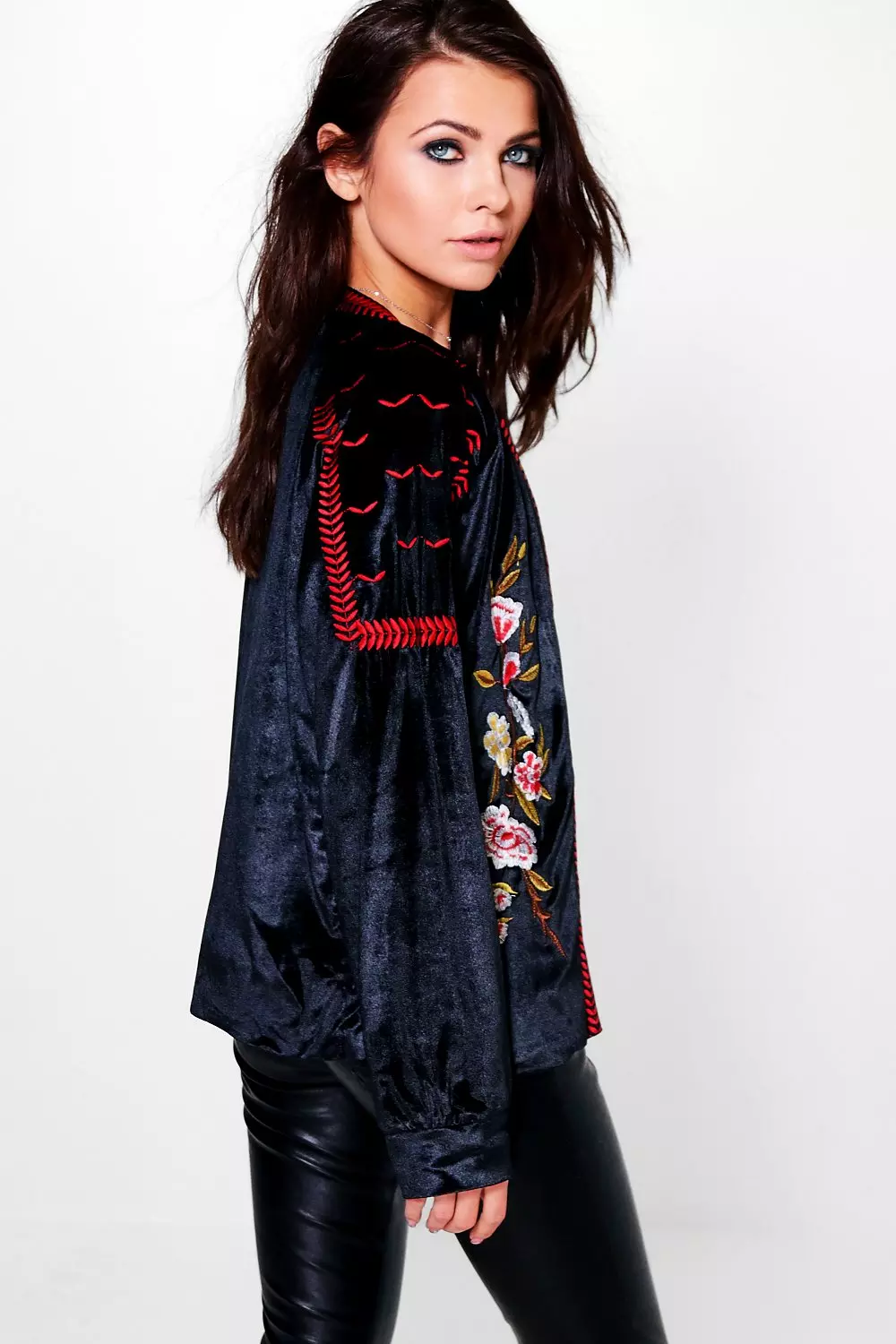 Black Velvet Jacket,multi Colour Floral Embroidery, Embellished Formal  Blazer for Women, Plus Size Jacket -  Hong Kong