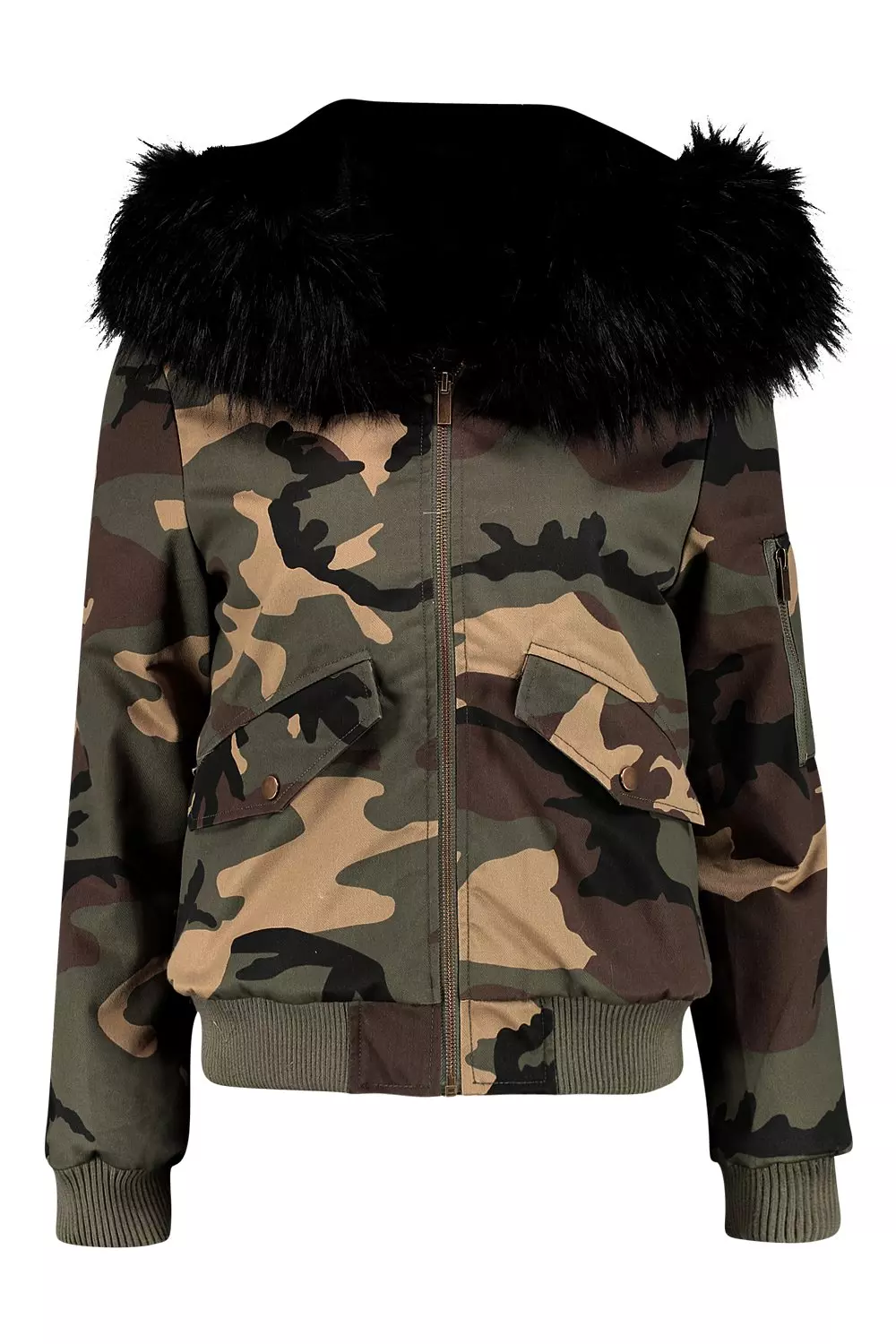 Camo bomber jacket 2025 with fur hood