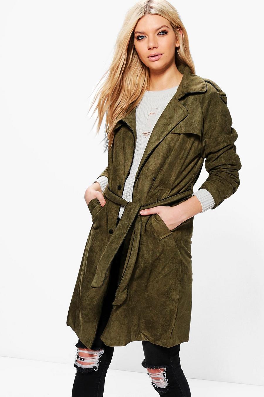 Amber Suedette Belted Trench image number 1