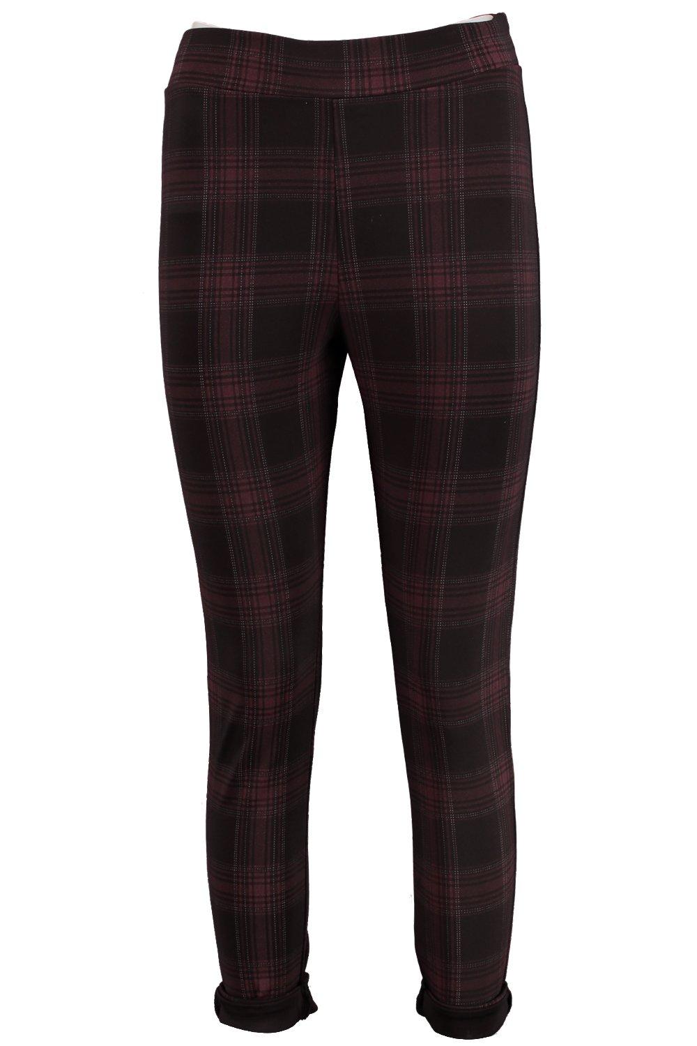 Stretch on sale tartan trousers