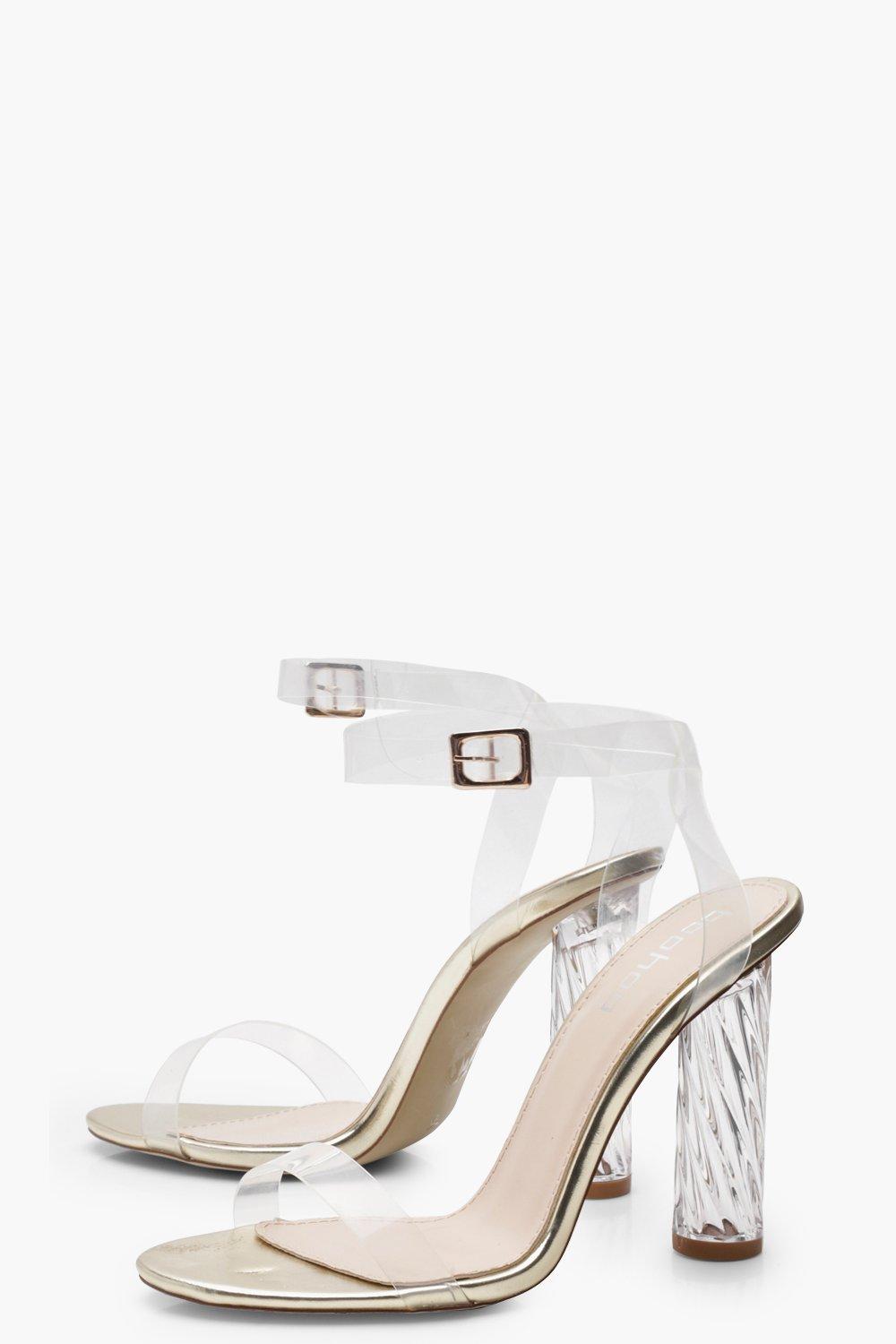 boohoo clear heels