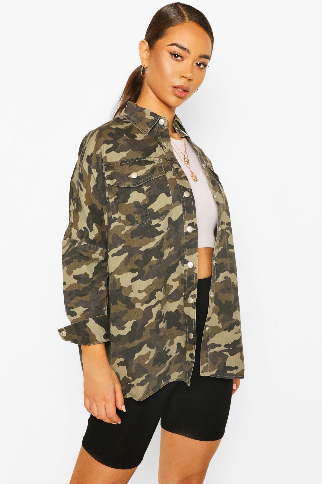 camo denim shirt