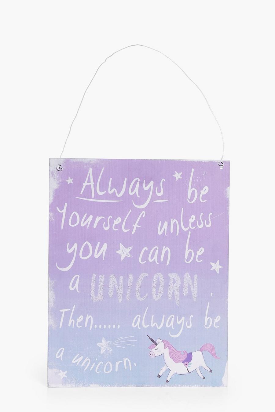 Multi Always Be A Unicorn Wall Art image number 1