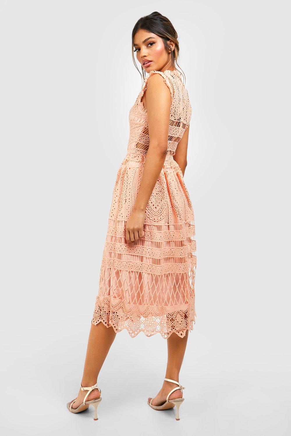 Boutique Lace Skater Bridesmaid Dress boohoo