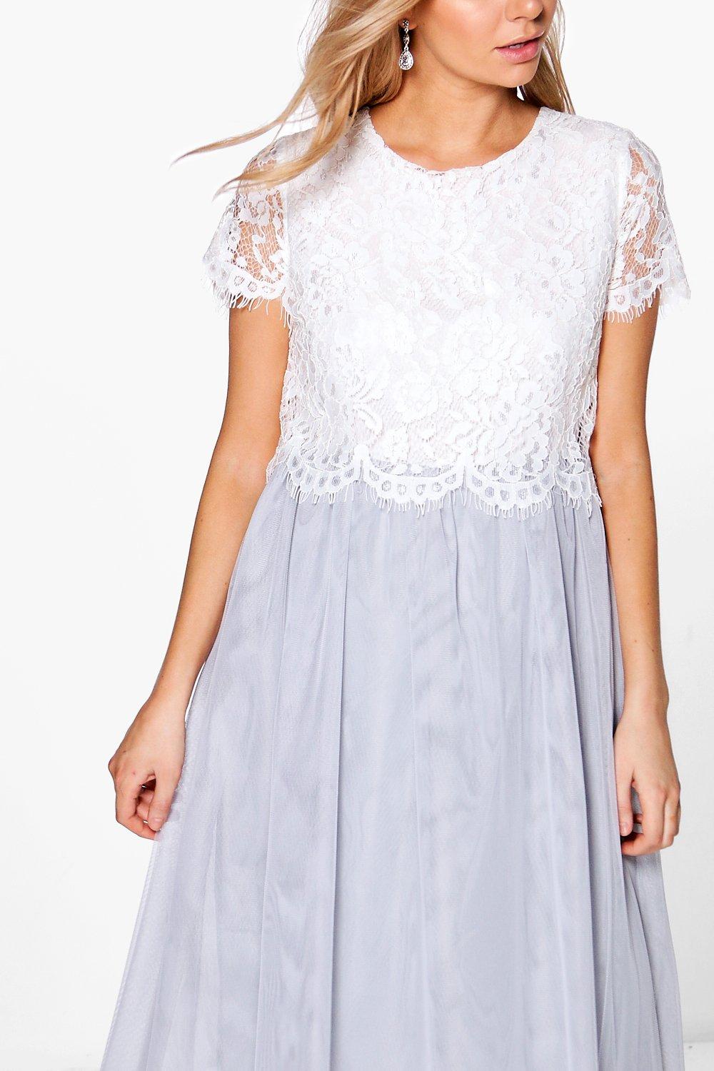 Tulle midi skater dress sales