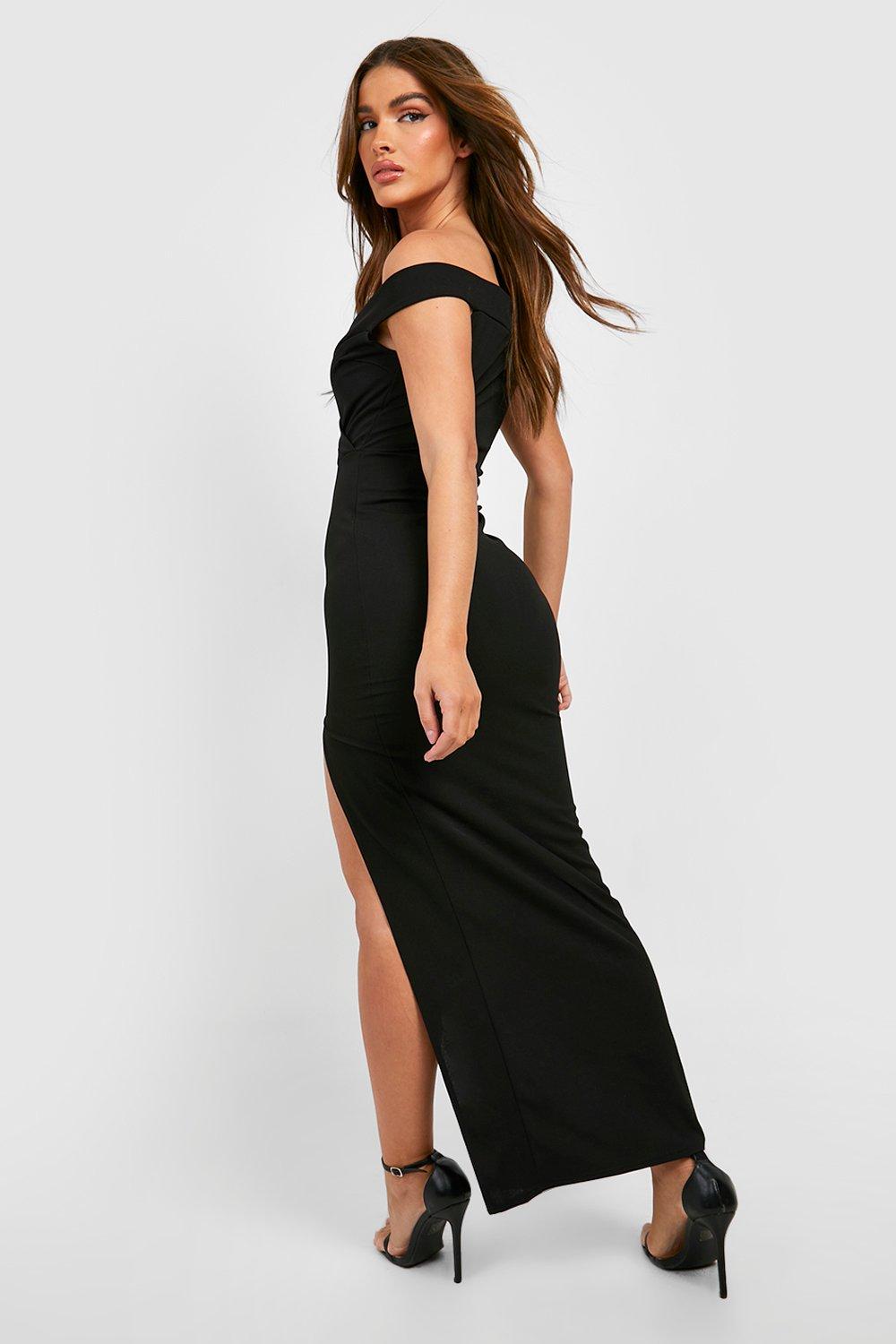 Black off the shoulder best sale maxi dress