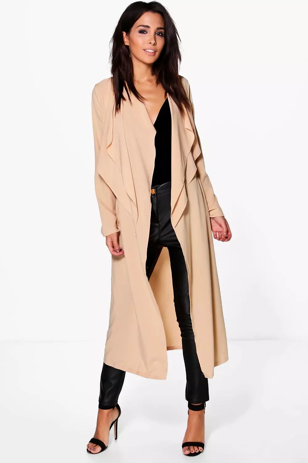 Missguided oversized waterfall duster coat best sale