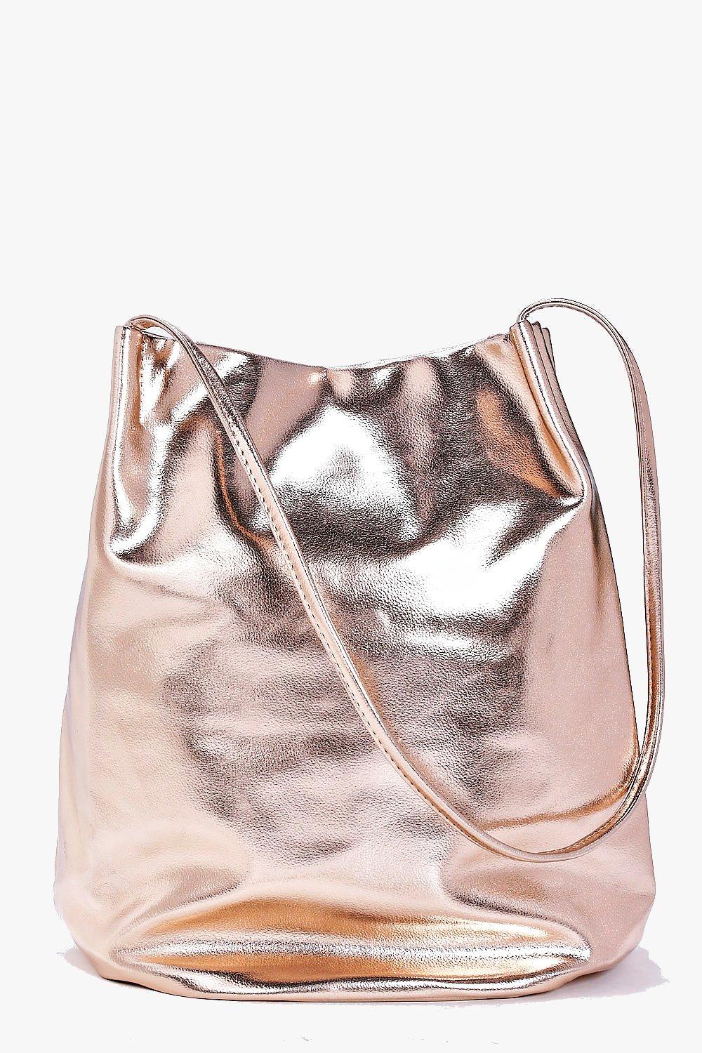boohoo rose gold bag