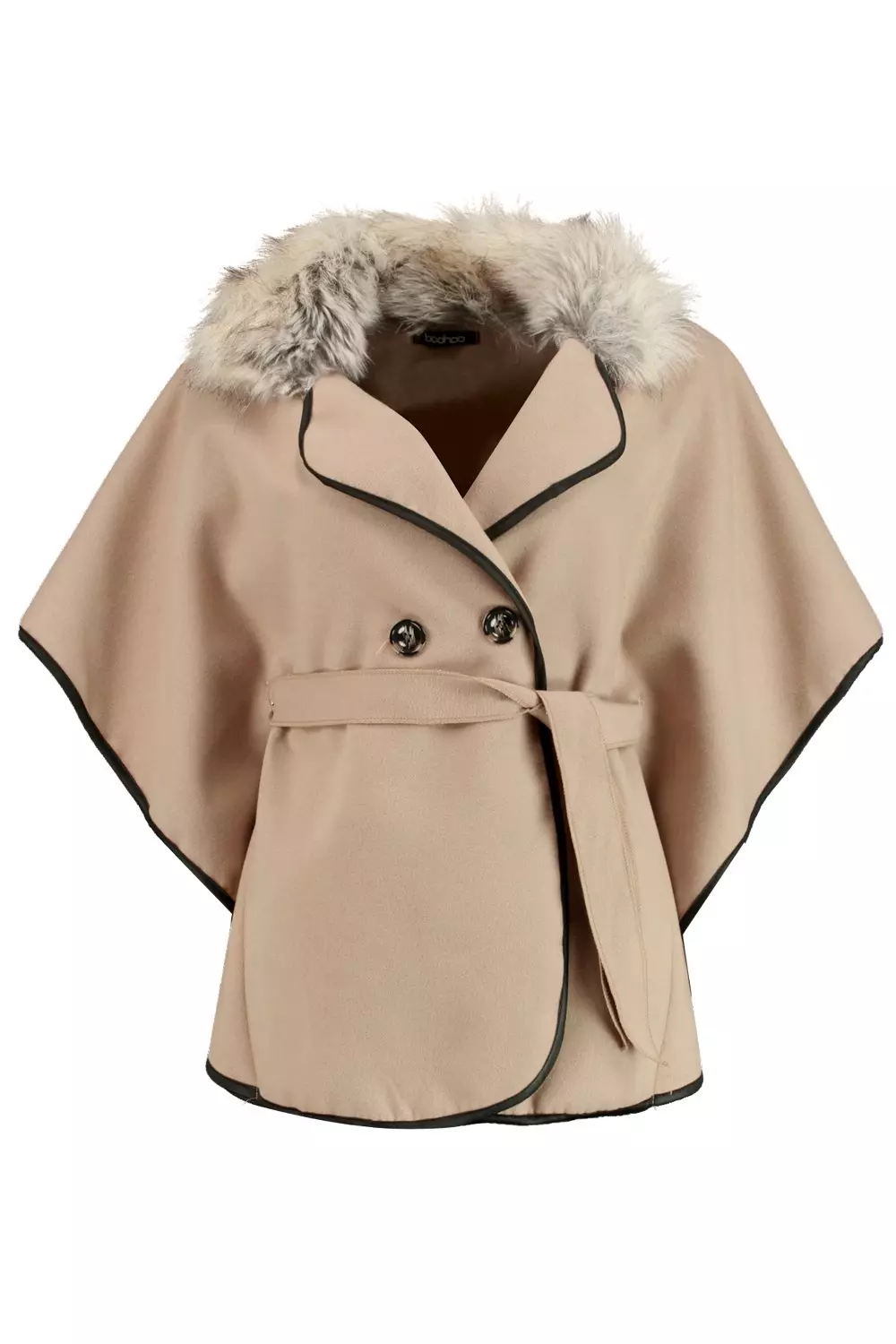 Lucy Faux Fur Collar Cape