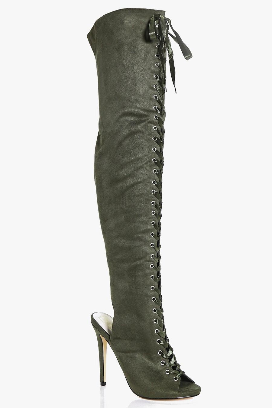 Edith Lace Up Thigh High Boot image number 1