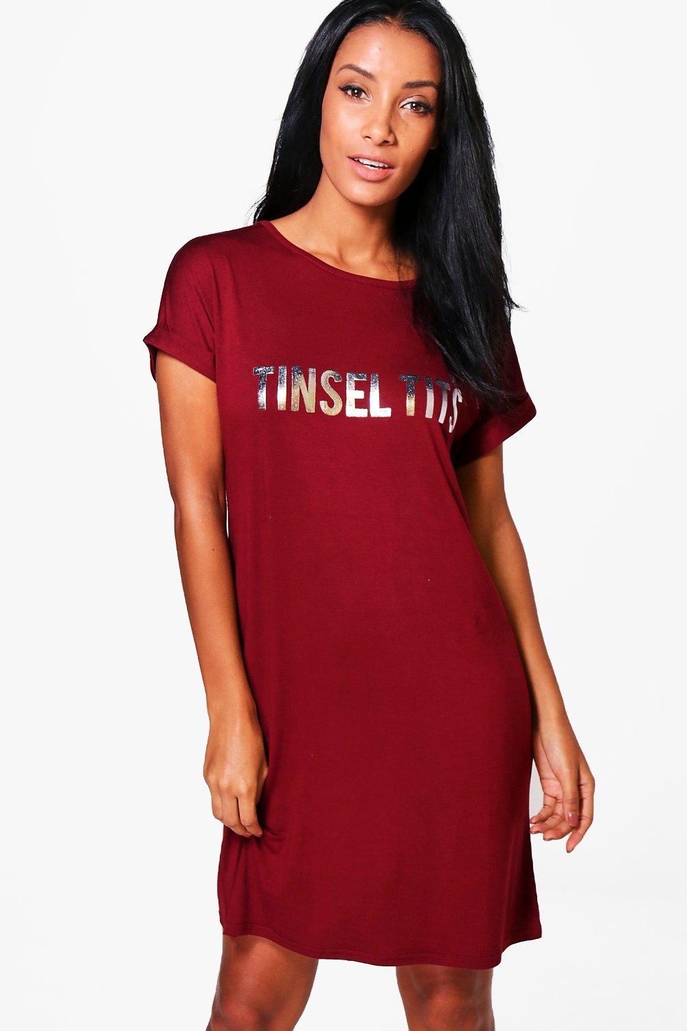 christmas t shirt dress