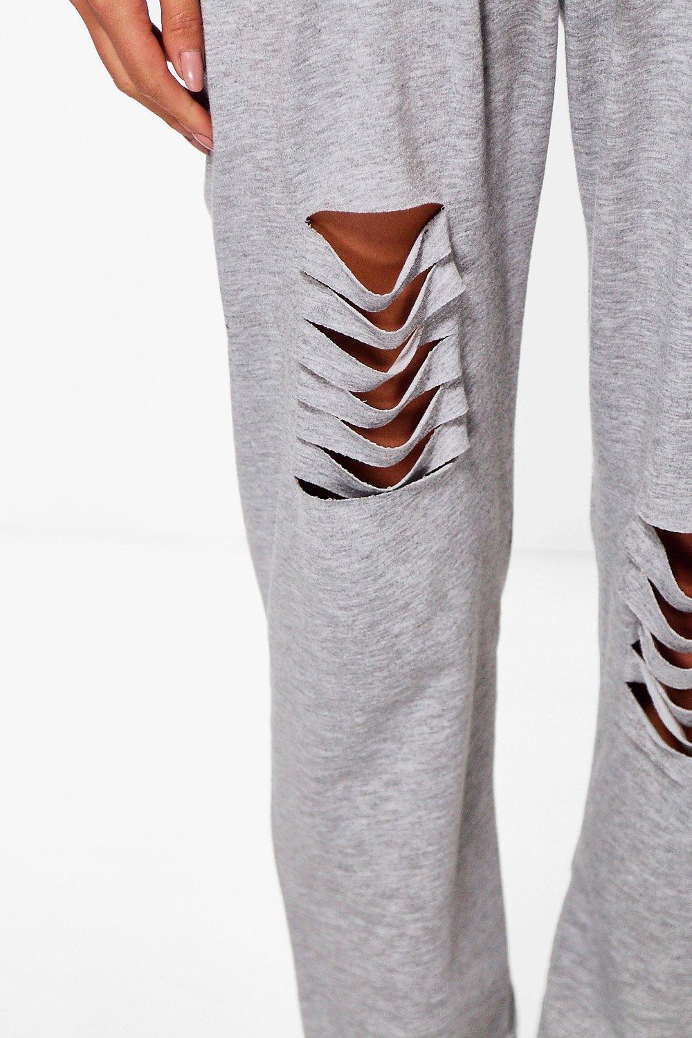 Ripped sweat pants on sale