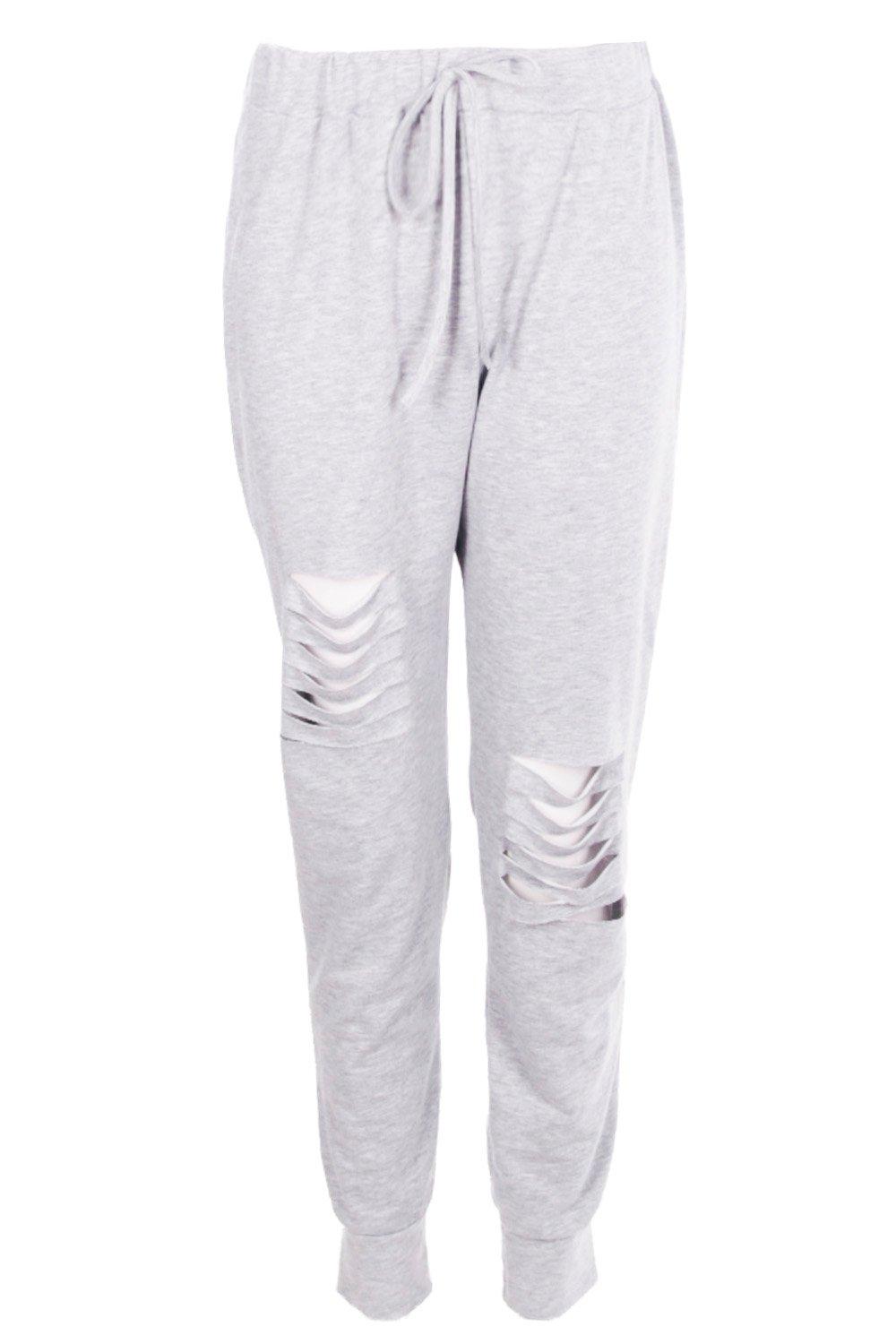 Distressed best sale track pants