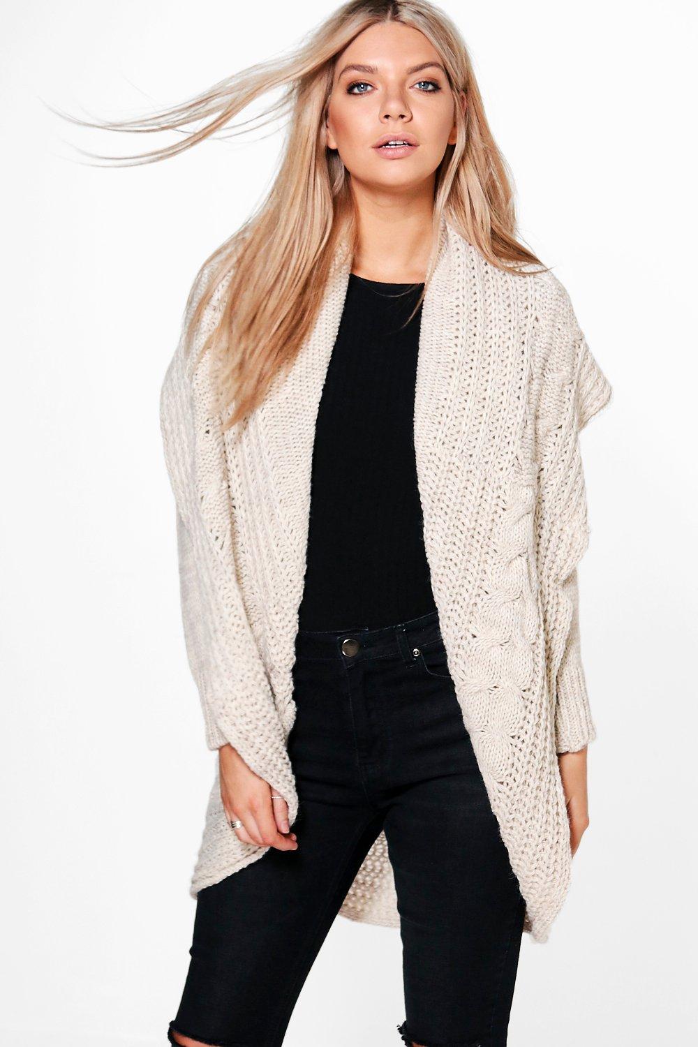 boohoo chunky knit cardigan