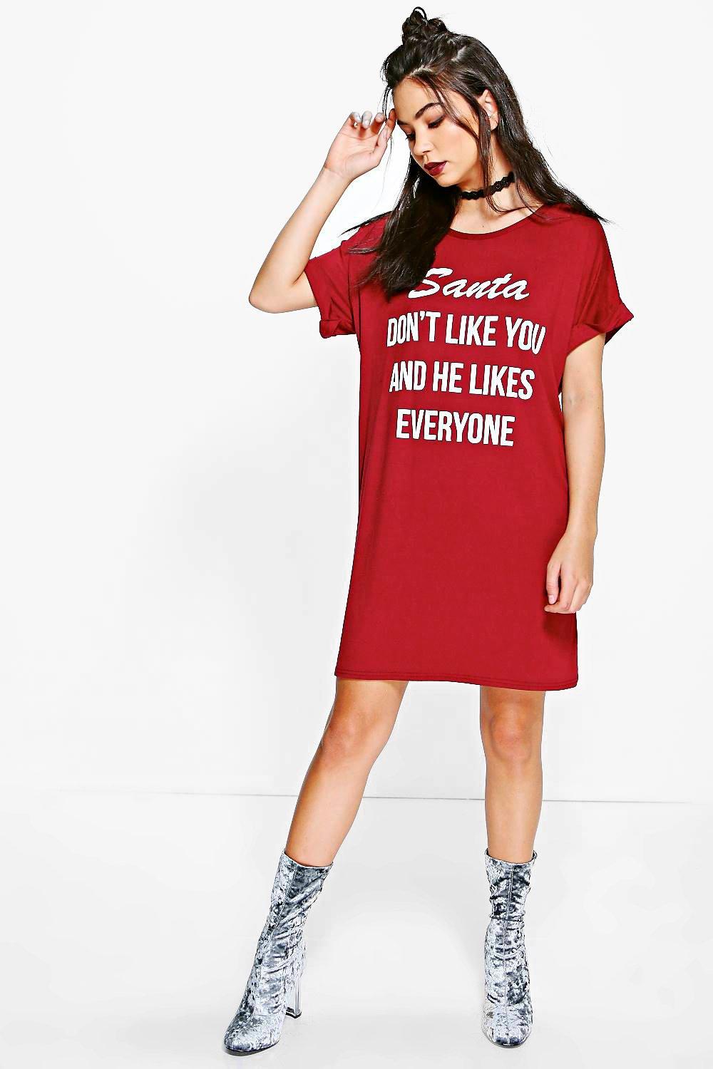 boohoo santa dress