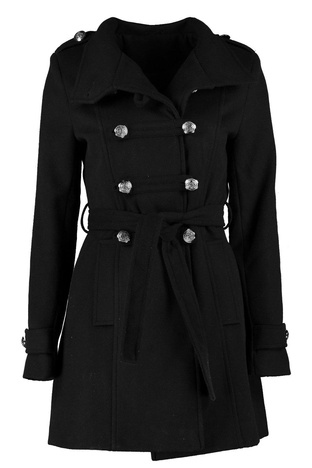 black military wool coat