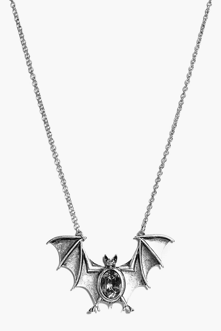 Collar con colgante de murciélago para Aleena Halloween, Plateado silver image number 1