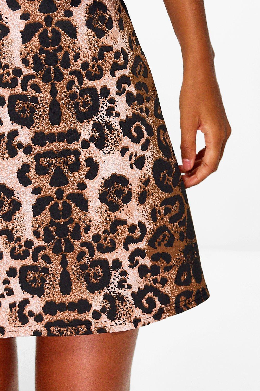 Animal print a-line mini skirt hotsell