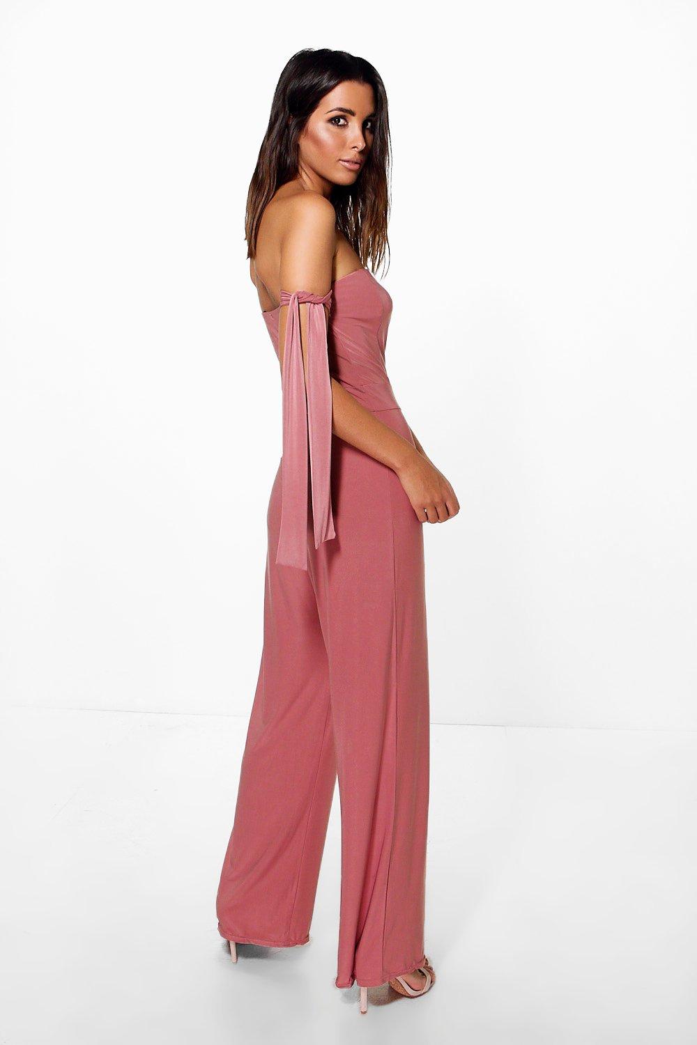 boohoo strapless jumpsuit